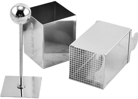 Bean Curd Shredder - Curd Manuale Bean, Taglierina per formaggio in acciaio inossidabile | Stampo per fiori Cagliata Fagioli Acciaio Inossidabile, Taglierina per toffu Decorativo, Stampo Pressato