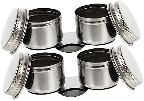 Veemoon 2pièces Palette à Huile avec Seau De Nettoyage pour Pinceaux Bassin pour Peinture à Huile Lave-pinceaux Lot de Gobelets