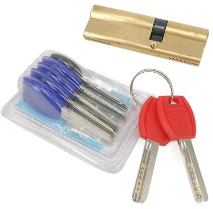 MAYANGYANG Bombin Cerradura 65 70 80 90 95mm Cilindro de Bloqueo AB Tecla antirrobo Pure Brass Puerta Puerta de Bloqueo Manija Dormitorio extendido Cerraduras Antibumping((32.5-52.5) 85)