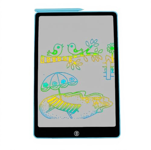 ASHATA Elektronisk Skrivbord, LCD -skrivning Av Tabletttrycksdetekteringsteknologi Penna på 16 Tum ögonvård Flexibel Plast med Penna för Barn för Doodling (Blå)