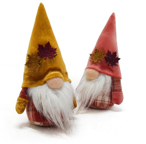 HTTDSLF 2 Pezzi Decorazioni Autunnali Gnomi, Gnomi Autunnali Gonk, Autunno Gnomo Peluche, Home Decor per Casa, Decorazioni per la Casa, Regali Gonk, Ornamenti (2)