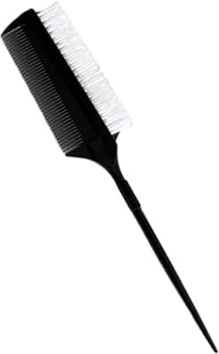 Ｚｉａｌｏｆｉ Spazzola Lisciante 3 in 1, Design a Pettine Portatile, Pettine per Mèches Professionale, Spazzola per Ballerini, Nero