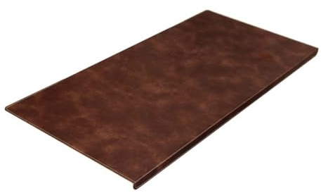 Non-Slip Leather Desk Mat with Edge Protector, Waterproof Office Desk Pad Extended Mouse Pad for Laptop/Computer Gaming Protector with Smooth Writing Surface (40x80cm,Brown)