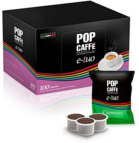 100 capsule POP E-TUO CREMOSO compatibile FIOR FIORE e LUI CAFFE