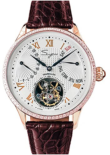SU8004GWD Tourbillon Master Seagull ST8004 Montre mécanique pour homme en cristal saphir 1963