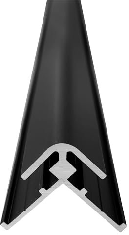 Profilé angle 90° extérieur pour panneau VIPANEL 3 mm - Noir, hauteur 255 cm