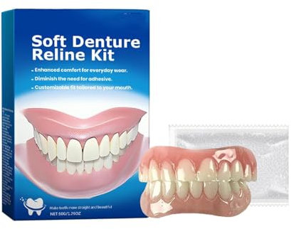 Biancat Perfect Fit Zahnprothesen-Silikon-Unterfütterungsset, Yunpso Zahnprothesen-Silikon-Unterfütterungsset, Greatfit Zahnprothesen-Silikon-Unterfütterungsset (1set)