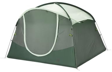 THE NORTH FACE Sequoia 6 Tent - Six-Person Waterproof Camping Tent, Spacious & Easy to Set Up, 2 Zipper Doors, Agave Green/Granny Smith, One Size
