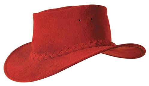 Australischer Outdoor-Hut für Kinder aus weichem Wildleder- knautschbar, in tollen Farben