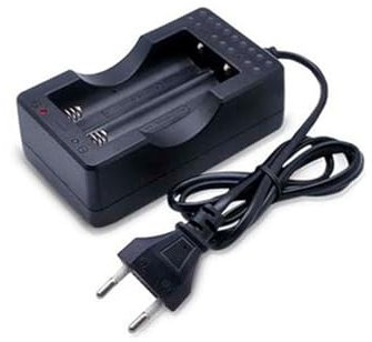 Chargeur de Piles 2 x 18650, Compatible avec Piles 18650, Charge Rapide, indicateur LED, idéal pour Les appareils électroniques Rechargeables.