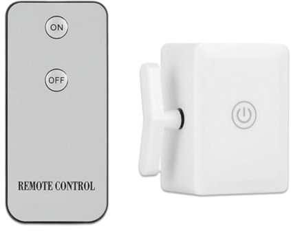 Interrupteur robot intelligent - facile à utiliser, prise télécommandée avec télécommande, prise de courant radio commandée avec portée de 25 mètres, convient à l'intérieur, domotique (blanc)