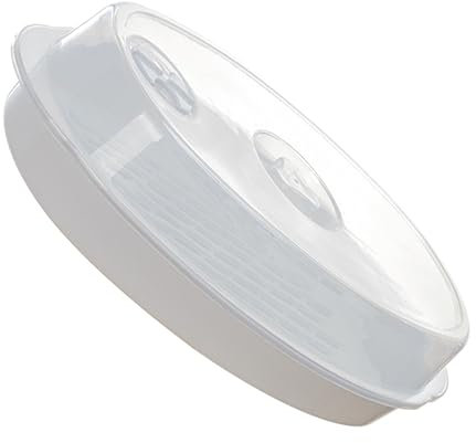 Cabilock 12.6 Inch Microwave Steamer with Lid Food Steaming Tray for Fish Vegetables Dim Sum and Buns Eco-Friendly Pp Material Kitchen Cooking Steamer for Home Use