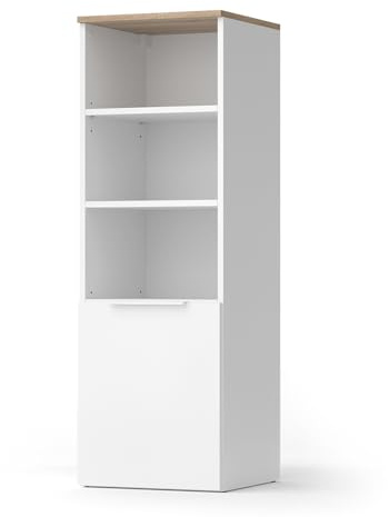 Vicco Armadio universale Wido, Bianco/Sonoma, 40.2 x 120 cm con una porta, adatto per la conservazione di oggetti domestici