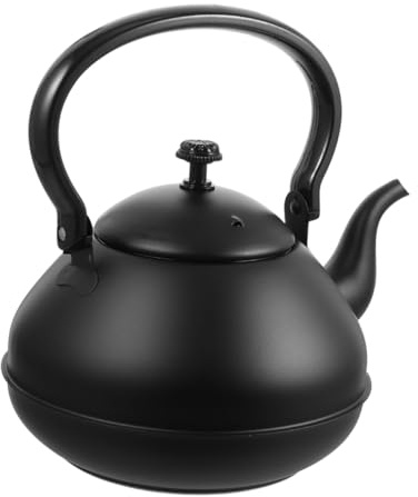 Toyvian Hervidor de Acero Inoxidable de 2l con Diseño Ergonómico y Mango de Madera para Estufa Eléctrica y Cocina de Gas Moderno y Funcional