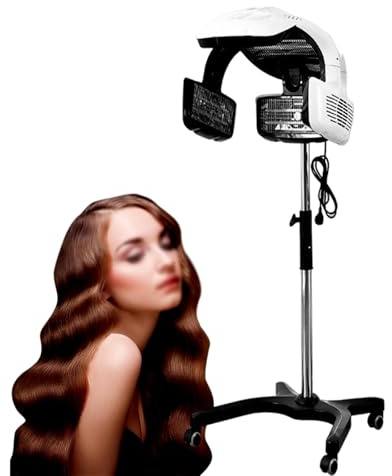 Sunseota Secador De Cabello Montado En La Pared, Secador de Cabello con Techo de Pared y Soportes, Procesador de Color para Salón de Peluquería, Secadoras De Capó Especializadas Peluq 220V-Vertical