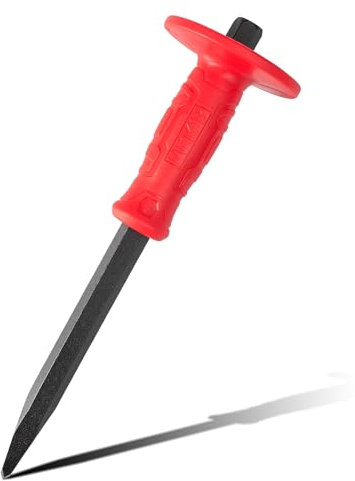 Monkey King Bar-12IN Point Chisel/Masons Chisels Demolishing/Masonry/Carving/Concrete Breaker Chisels with Hand Guard