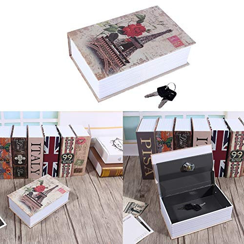 Atyhao Buchtresor mit Schlüsselschloss – Home Dictionary Diversion Safe Lock Box Safe Metal Box(#2)