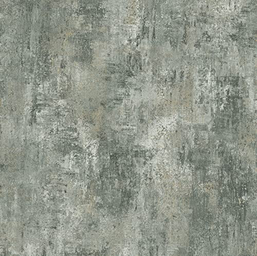 SOPHIE LAURENCE Papier peint uni effet béton effet pierre vieillie – Papier peint épais et robuste en pâte solide (rouleau complet, gris anthracite)
