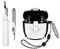 [4 en 1] Funda para auriculares Bose QuietComfort II con llavero/cordón, armadura militar, clip de bloqueo seguro de piel, cubierta LED visible a prueba de golpes con kit de limpieza