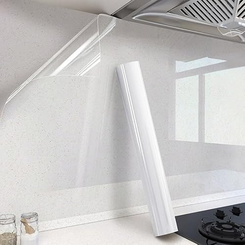 Clear Contact Paper Peel and Stick Wallpaper for Bathroom 15.8×78.8 Wall Protector Removable Wallpapers for Countertops Transparent Wall Protective Film Waterproof Wallpapers for Kitchen Backsplash