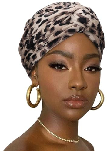DRESHOW Haar Wrap für Damen Gerippte Weich Turban Stretch Jersey Kopftuch Atmungsaktiv Leichtgewicht Turban