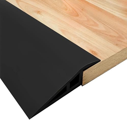 Profilo di transizione in PVC, autoadesivo, 1 m/2 m, per pavimento di transizione (nero, 2 m)