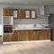 WIFESE Spülenschrank Küchenunterschrank Küchenzeile Geräumiger Küchenschrank Küchenmöbel Aufbewahrungsschrank mit Tür Räuchereiche 80x46x81,5 cm Holzwerkstoff