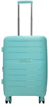 MODELISA - Maleta Pequeña De Viaje Cabina con 4 Ruedas Giratorias Rígida Equipaje Expandible Polipropileno 20'' 57,5X39,5X22,5cm, 45L, 2.8kg (Azul Cian, pequeño)
