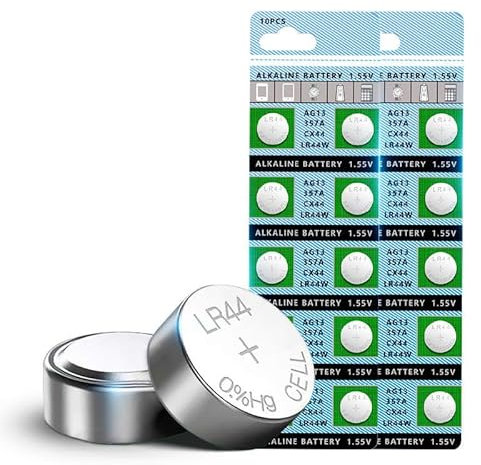 60 LR44 Batteria a Bottone, Pile LR44 Batterie Per l’utilizzo in Termometri Digitali, Calcolatrici, Torce, Orologi da Polso