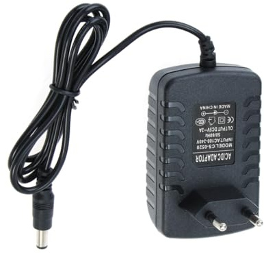 TOYZFRIENDY Adaptador De Corriente 3,5 Mm 5 v 2 a Cargador Portátil para Uso Doméstico y Viajes Enchufe Estándar Europeo Plástico Duradero Negro