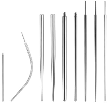 MERQUU Aiguille Piercing, 9 Pièces 14G/16G/18G Piercing Outil Perçage, Kit Piercing, Kit Piercing Nombril, Kit Piercing Nez pour Oreille/Nez Lèvre Ventre Langue
