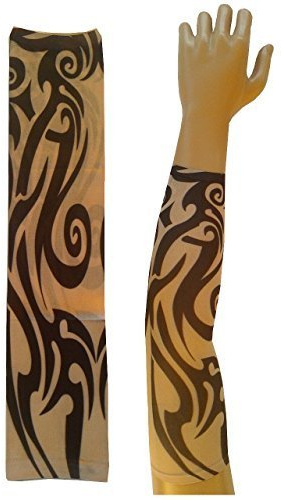 W62 - Modello 37 - Manicotto Tattoo - Indossabile - Manica - Tatuaggio Finto - Tatoo - Mezza Manica - Tribale