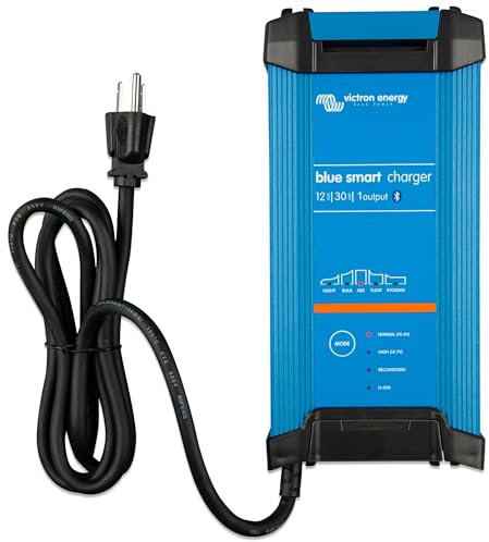 Victron Energy Blue Smart IP22 12-Volt 30 amp 120V, Single Output Battery Charger NEMA 5-15, Bluetooth