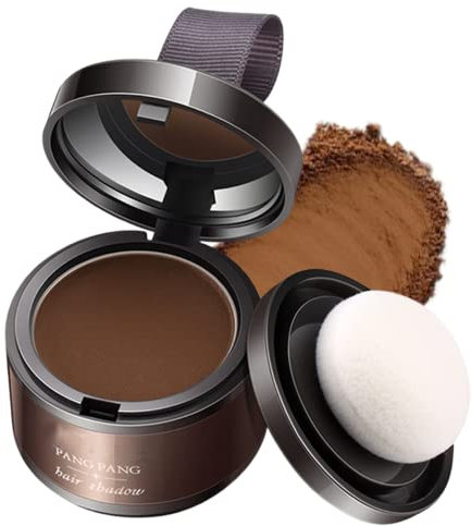 DMQ Instantly Hairline Shadow,Hairline Powder,Root Touch Up Quick Cover Brown Hair Root Concealer for Hairline,Shadow,Eyebrows, Beard,Nautral,Long Lasting,with Mirror &Puff, 1 g (Pack of 1)