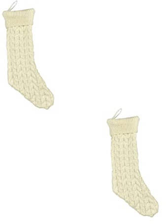 Alasum 2 Pcs Christmas Socks White Wool Pendant Christmas Tree