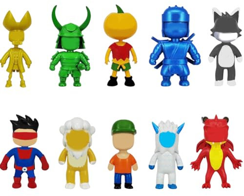 Babioms 10Pcs Guys Mini Figuren Set, Guys Spiel Cartoon Charaktere Statue Action Figuren, Kuchen Topper, Schreibtisch-Ornamente für Spiele-Fans