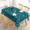 Tischdecke Rechteckig Blumen Garten Landhausstil Polyester Tischtuch Outdoor Abwaschbar Tischdecken Geeignet für Party Picknick Essen Garten 110x140cm