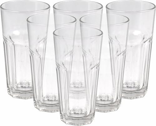 LAVV HOUSEWARES LTD 10oz Legend Octagon Glass Tumblers Hi Ball Glasses 305ml 6pk