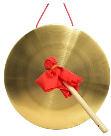 Kinesiska stridsinstrument Kinesiskt traditionellt gonginstrument, slaginstrument mässingsgong(42cm)
