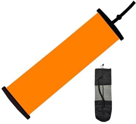 Fenteer Tabla Deslizante portátil para práctica, con Botines, Tabla Deslizante para sobre Hielo, para Esquiar, Hacer Ejercicio, Patinaje y Deportes, Naranja