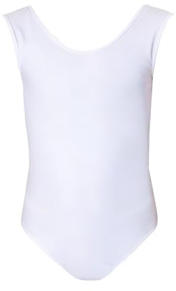 Wildarms Maillot de ballet sin mangas para niñas para baile y gimnasia, estilo camisola con tela suave