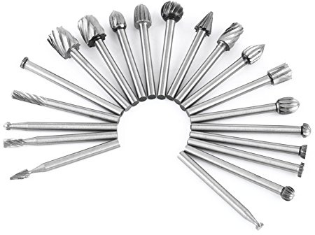 20 stücke Hartmetallfräser Frässtifte Set 1/8Lager Stahl Rotary Grate Rotary Dateien Bohrmaschine Schaftfräser für Dremel Rotary Werkzeuge, DIY-Holzbearbeitung, Gravieren, Bohren