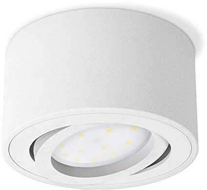 SSC-LUXon CELI-1WM Mini Aufbaustrahler LED schwenkbar - mit wechselbarem 230V LED Modul 4W neutralweiß - Downlight matt weiß