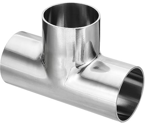 PATIKIL Pipe Fitting Equal Tee, 51mm(2) OD T Joint Splitter Fitting Butt Weld Tee Equal Welding 3 Way Stainless Steel Connector T Shape Pipe Splitter for HVAC System