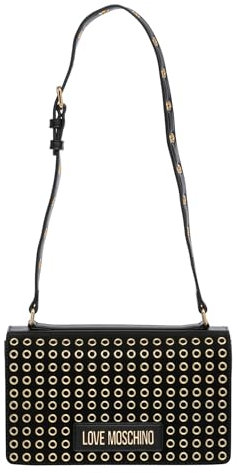 MOSCHINO Borsa donna Love spalla/tracolla nero/eyelets oro B25MO71 JC4059PP1LLH100A Media