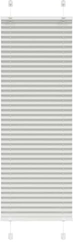 vidaXL Plissee Hellgrau 40x100 cm Stoffbreite 39,4 cm Polyester, Faltrollo, Klemmfix, Plisseerollo, Jalousie, Rollo, Plisseerollo für Fenster