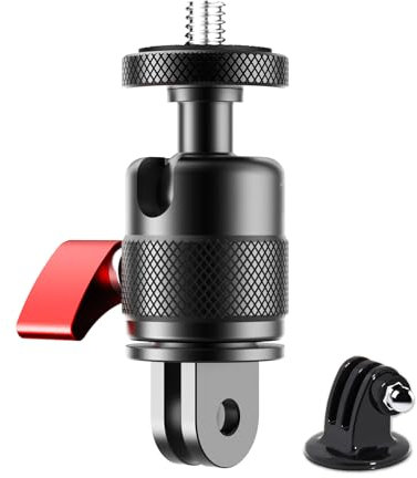 Adaptateur réglable à 360 degrés pour Insta360 X4/X3, GoPro13/12, DJI Osmo Action 5 Pro, Action 4 en alliage d'aluminium pour caméras d'action Insta360, GoPro, DJI Osmo Action