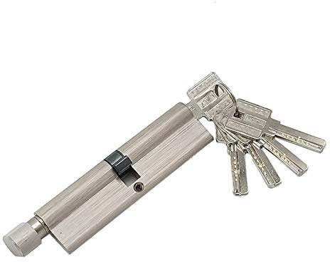 Bombin Cerradura Seguridad, Bombin Doble Embrague Puerta de seguridad Centro de asimetría Lock Cilindro de acero de acero de aluminio Puerta de aleación de aluminio Core de bloqueo excéntrico(35x45T)