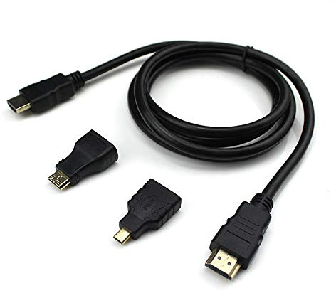 HDMI to Mini and Micro HDMI Converter Adapter Cable V1.4-3 in 1 HDMI to Mini and Micro HDMI Converter Adapter Cable V1.4 Black, 5 m Robust and Economical. Practical Processing