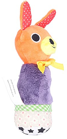 Qudinip Baby Plysch Rattle Leksak Mjuk Gosedjur Ringande Leksak för Spädbarn 0+ Månader Perfekt för Baby Shower (Vit)
